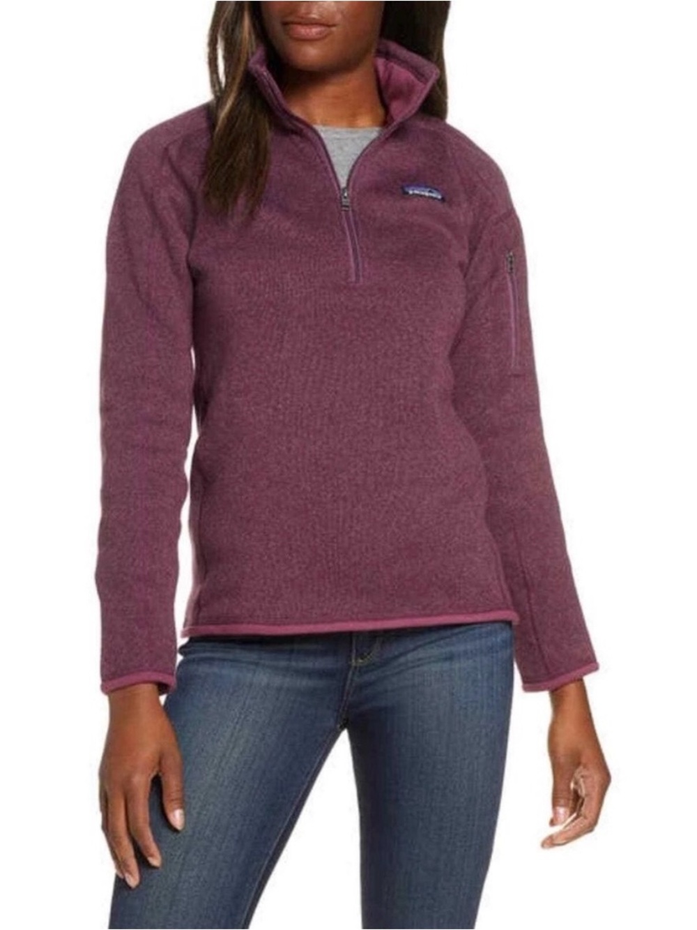 Patagonia Women's Better Swearer Quarter-Zip Fleece Pullover in Plum